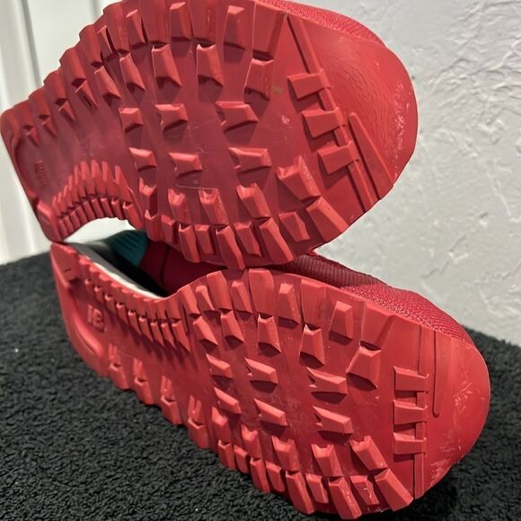 🔥🔥 NEW BALANCE 574 Red/Gray/Aqua Blue Classics  Sneakers Men Size 12 - PERFECT - Picture 12 of 13